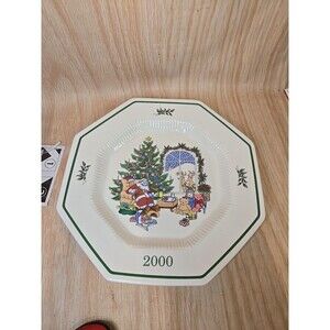 Nikko Classic Collection Christmas Octagon Serving Platter Tree Gift China 11"